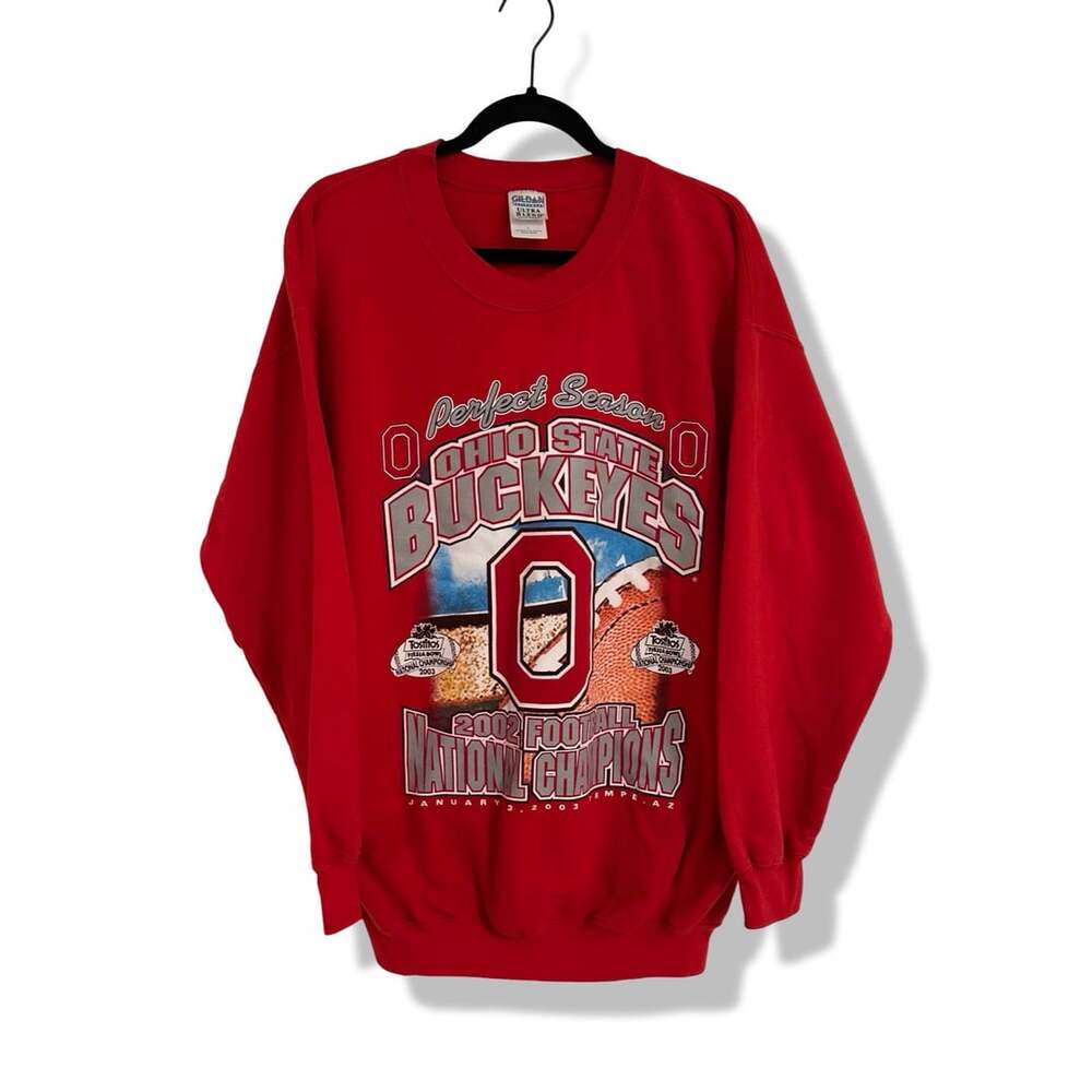 Gildan Ohio State Buckeyes 2002 National Champions Sweatshirt Size L